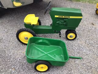 Vintage John Deere Pedal Tractor And Wagon