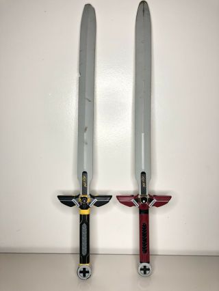 (2) 40 " Nerf N Force Swords Marauder Foam Cosplay Red Yellow Black Honor Valor