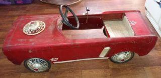 Vintage 1960s Mustang 535 Amf Metal Pedal Car Ford