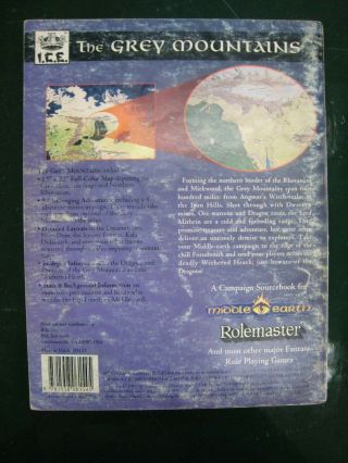 MERP The Grey Mountains Campaign Book ICE 3113 With Map 2