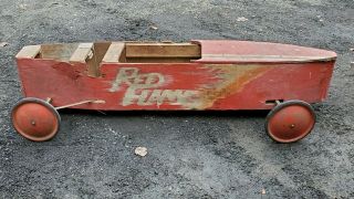 Vintage Wooden Soap Box Derby Race Car - Full Size