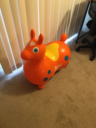Gymnic Rody Max Orange Bounce Horse Ride On For Kids 8005 2
