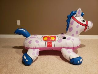 Vintage Inflatable Intex Wet Set Inflatable Horse Ride On 1996