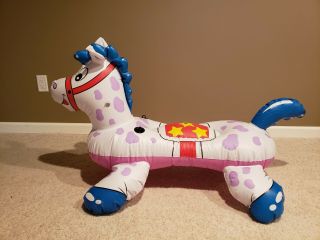 Vintage Inflatable Intex Wet Set Inflatable Horse Ride On 1996 2