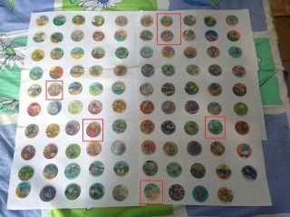 Tiny Toons " Tazos " Lenticular Pogs Complete 99 Set With