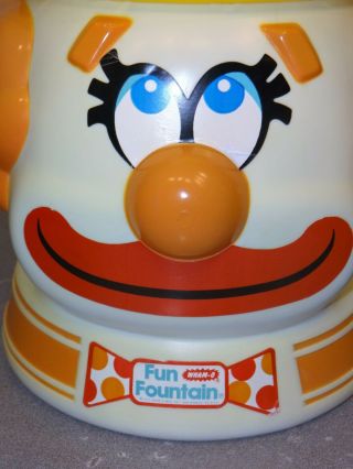Vintage Wham - O Fun Fountain Clown Head Water Toy 1978 3