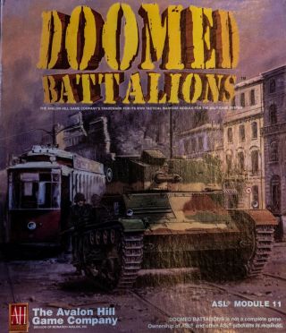 Doomed Battalions Module For Advanced Squad Leader (asl) By Avalon Hill 1st.  Ed