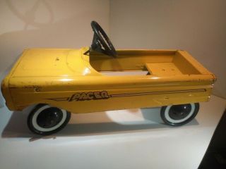 Vintage Amf Pacer Pedal Car - Yellow