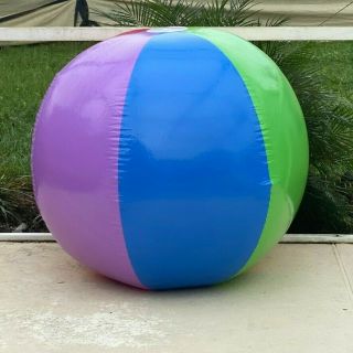 Inflatebuster 72in Glossy Rainbow Beach Ball Inflatable Pool Float Toy