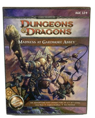 D&d Madness At Gardmore Abbey,  4e Box Set With Deck Of Many Things Complete