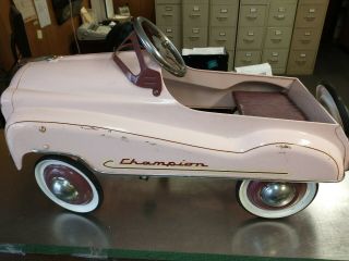 Murray Champion Pink Pedal Car By Gearbox 1980s Retro 1950s