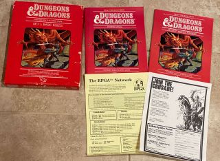 Dungeons And Dragons Red Box Basic Rules Set 1 1983 Tsr 1011 1st Edition