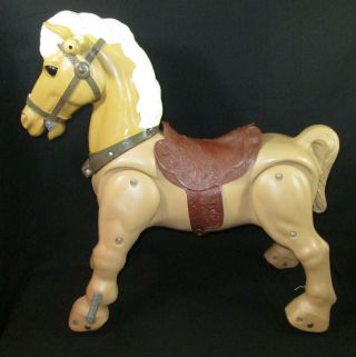 Vintage Proarce Marx Marvel Mustang Ride On Horse