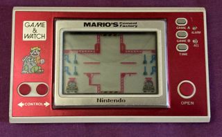Nintendo Mario’s Cement Factory Game/watch 1983 Ml - 102 Made In Japan