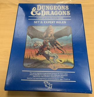 1983 Tsr Dungeons & Dragons Fantasy Role - Playing Game Set 2 Expert Rules Great
