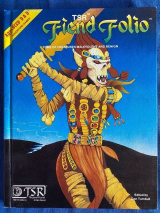 Ad&d Fiend Folio Monster Advanced Dungeons & Dragons Tsr 1981don Turnbull Hc Vg