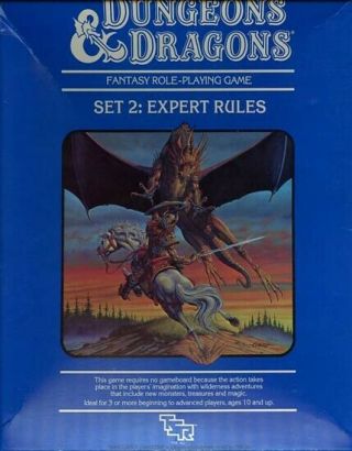 Set 2 Expert Rules Vgc Dice 1012 Module D&d Dungeons Dragons Box Adventure 1012