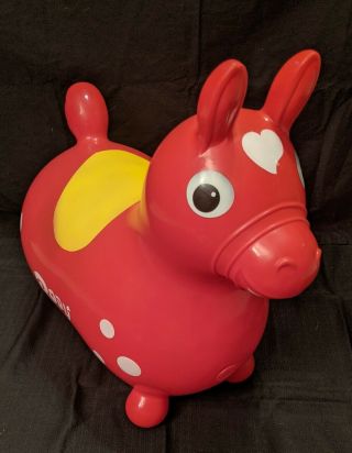 Vintage 1984 Rody Red Bouncing Horse Pony Donkey Bounce Toy By Ledraplastic