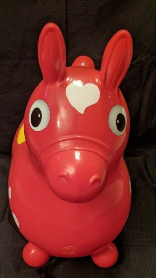 Vintage 1984 RODY Red Bouncing Horse Pony Donkey Bounce Toy by Ledraplastic 3