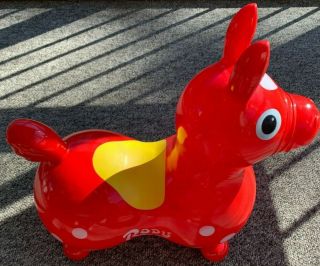 Gyminic Rody Red Rody The Inflatable Horse Ride On Child Toy Made In Italy