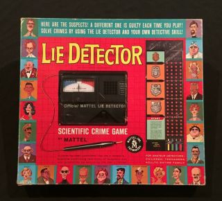 Lie Detector Game By Mattel/1960.  99 Complete/excellent