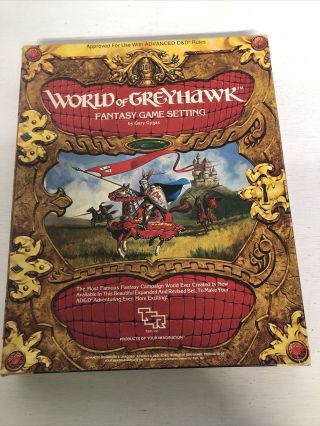 World Of Greyhawk Box Set Dungeons & Dragons Ad&d Tsr 1015 - 1 2nd Edition