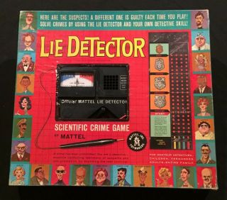 Lie Detector Game By Mattel/1960.  Complete/excellent