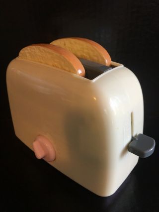 Playgo Pink Play Kitchen Bread Slices Toaster Toy Pretend Pop - Up.