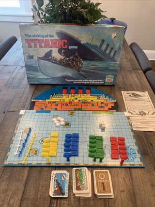 The Sinking Of The Titanic Board Game Vintage 1976 Ideal Toy Corp.  99 Complete