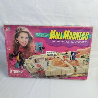 Vintage Electronic Mall Madness Shopping Spree Board Game Only 1989