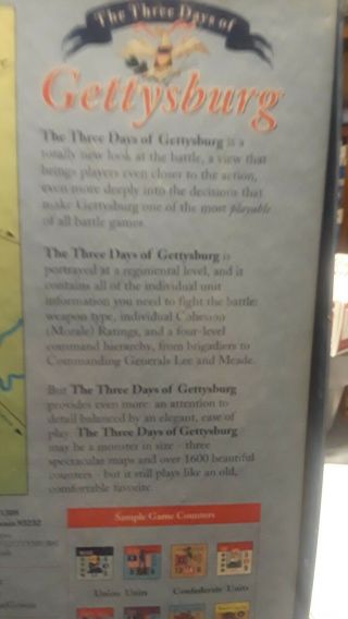 GMT Wargame Three Days of Gettysburg un - punched 3