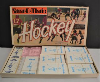 Vintage 1978 Strat - O - Matic Ice Hockey Game Nhl Teams Shoot,  Pass,  Skate 1990 - 91