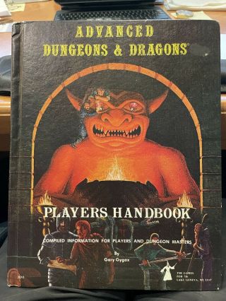Tsr Ad&d Players Handbook 2nd Printing Fine Gary Gygax