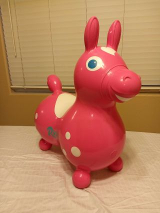 Vintage 1984 Ledraplastic Rody Pink Horse Bounce Ride Toy Rare Made In Italy