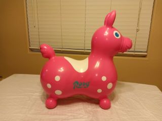 Vintage 1984 LedraPlastic Rody Pink Horse Bounce Ride Toy Rare Made in Italy 2