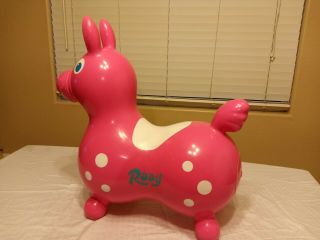 Vintage 1984 LedraPlastic Rody Pink Horse Bounce Ride Toy Rare Made in Italy 3