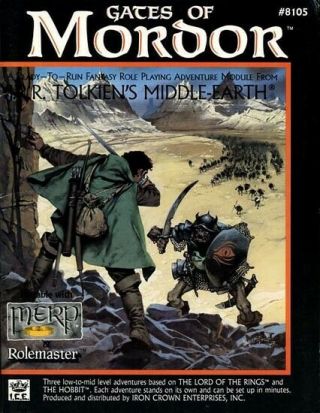 The Gates Of Mordor Exc,  Merp Middle - Earth Module J.  R.  R Tolkien Adventure 8105