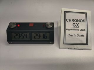 Chronos Touch Gx Digital Chess Clock Game Timer Black Tournament Programmable