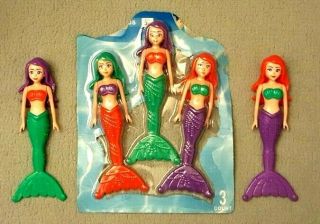 5 Water Sun & Fun Dive Mermaids - Pool Or Tub Toy For Ages 3,  (see Photo)
