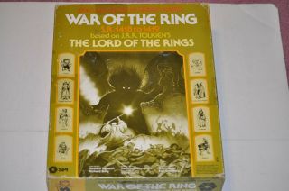 Spi Games Of Middle Earth - War Of The Ring - Designer Edition 67 Unpunched