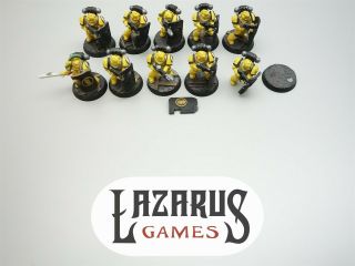 Warhammer 40k Imperial Fists Space Marines - Breacher Squad W/ Captain (10)