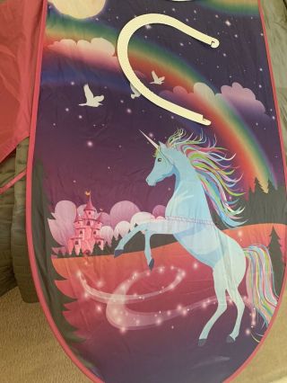 Dream Tents Unicorn Fantasy Kids Pop Up Play Tent For Twin Bed 3 And Up