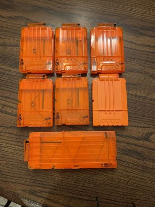 Nerf Magazines Six 6 Round Clips And One 12 Round Clip
