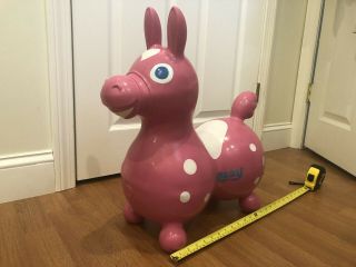 Rody Horse Italy Toddler Blow Up Ride - Horse Pink