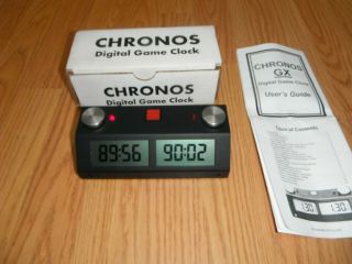 Chronos Touch Gx Digital Chess Clock Game Timer Black Tournament Programmable