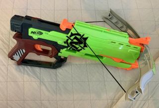 Nerf Zombie Strike Crossbow With 4 Green Bullets