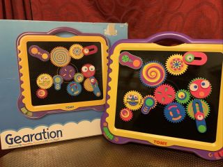 Complete Tomy Game Gearation Great Mechanical Magnetic Gear Board