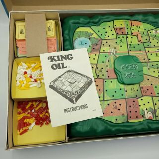 King Oil Board Game Vintage 1974 By Milton Bradley Made In Usa Complete