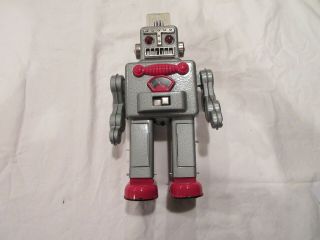Smoking Spaceman Robot Schylling Collector Series Battery Operated Hammertone