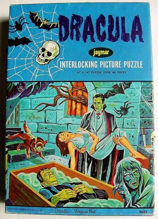 1963 Jaymar Monster 14x10 Puzzle Dracula 